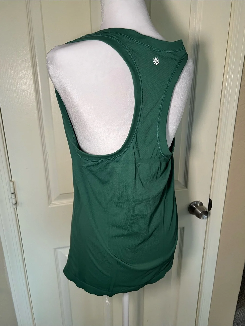 Athleta Green Racerback Mesh Performance Workout Tank - Picture 6 of 6